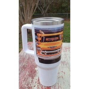 40 Ounce Tumbler Chevy Yellow Farm Trucks Stainless Steel